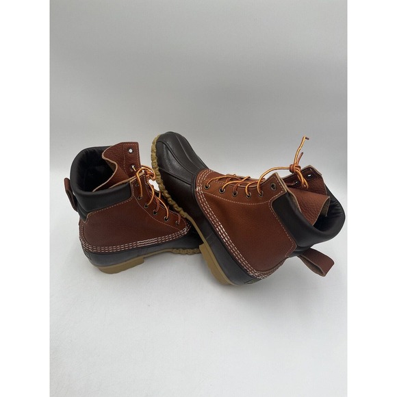 NEW L.L.Bean BEAN BOOT 8" Men's Duck Boot Brown Leather US Size 12 D NIB - Picture 8 of 11